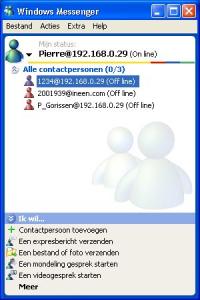 Microsoft Windows Messenger - Klik voor grotere versie Microsoft Windows Messenger - Klik voor grotere versie