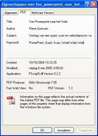 PDF metadata in XP - Klik voor grotere versie PDF metadata in XP - Klik voor grotere versie