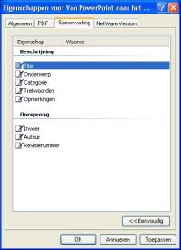 PDF eigenschappen - Klik voor grotere versie PDF eigenschappen - Klik voor grotere versie