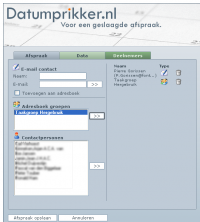 groepen en contactpersonen - Klik voor grotere versie groepen en contactpersonen - Klik voor grotere versie