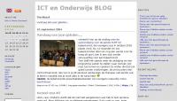 De ICT en Onderwijs website in Internet Explorer 6.0 - Klik voor grotere versie