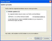Firefox update - Klik voor grotere versie