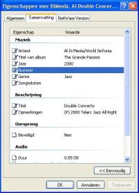 MP3 metadata in XP - Klik voor grotere versie