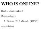 Wie is online? - Klik voor grotere versie