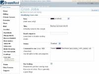 Dreamhost Cronjob - Klik voor grotere versie