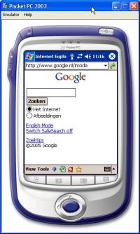 Google IMode op Pocket PC - Klik voor grotere versie