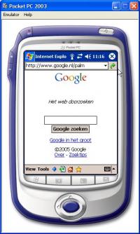 Google Palm op Pocket PC - Klik voor grotere versie