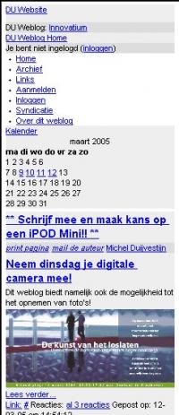 DU-weblog in Opera - Klik voor grotere versie