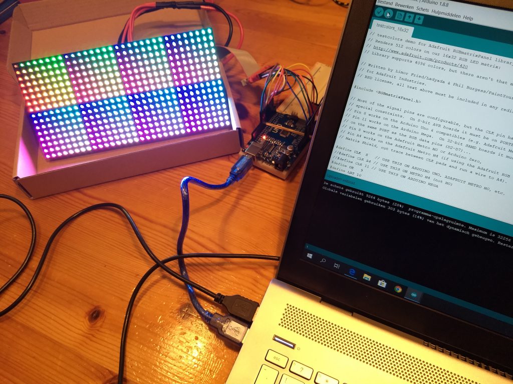 RGB LCD Matrix aansturen met Arduino / ESP8266 – ICT en Onderwijs BLOG