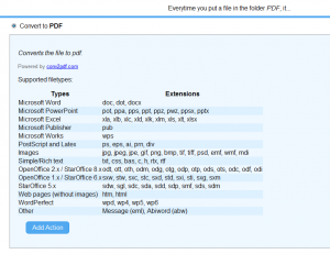 DropboxAutomator Convert to PDF