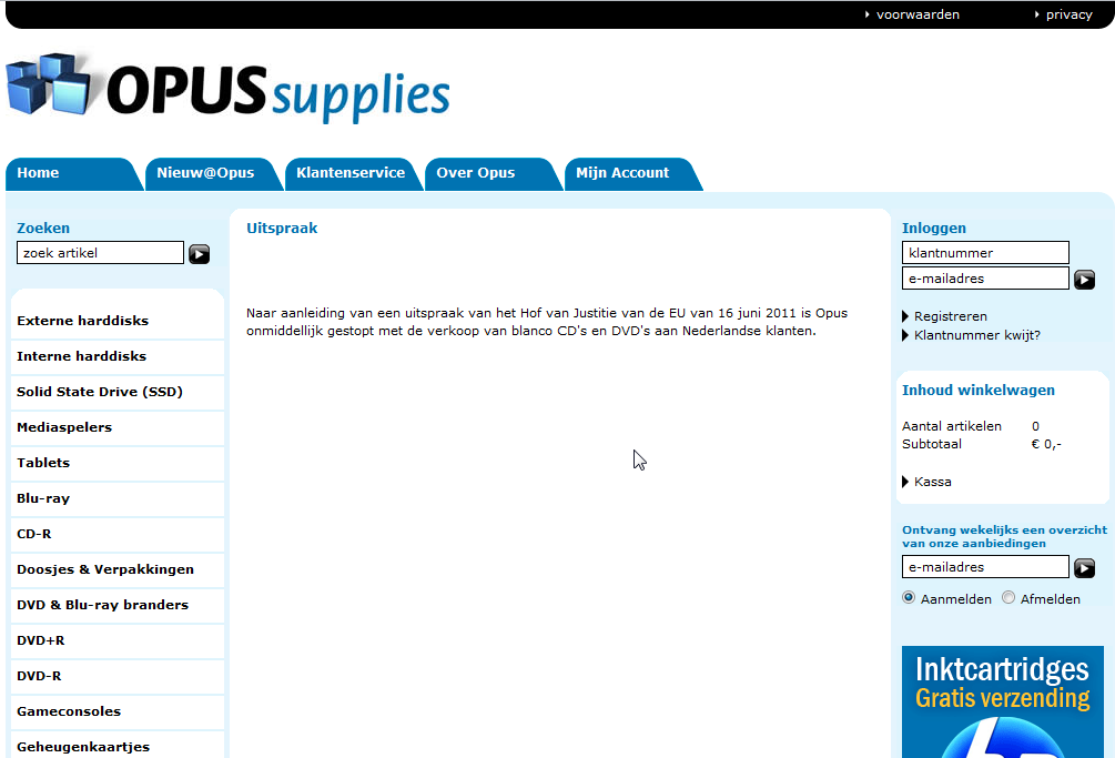 Opus stopt verkoop van CD's en naar Nederland – ICT Onderwijs