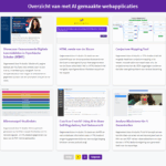 Krijgen we door AI straks wegwerpapplicaties in het onderwijs? screenshot van landingspagina met webapplicaties